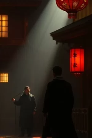 首屏主推剧集《雾港来信》竖版海报，雨夜码头的灯塔与信箱