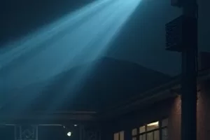 《雨声收集者》剧照，窗台上的录音设备与雨滴